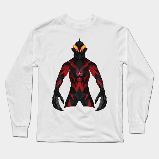 Ultraman Belial (Low Poly Style) Long Sleeve T-Shirt by The Toku Verse